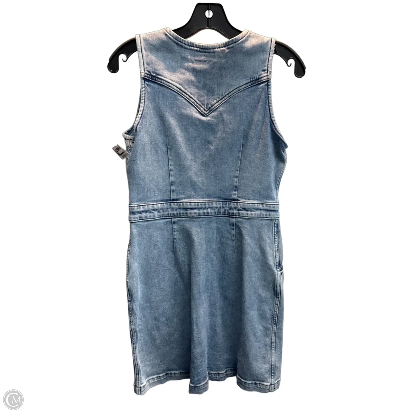Dress Casual Midi By Wrangler In Blue Denim, Size: S