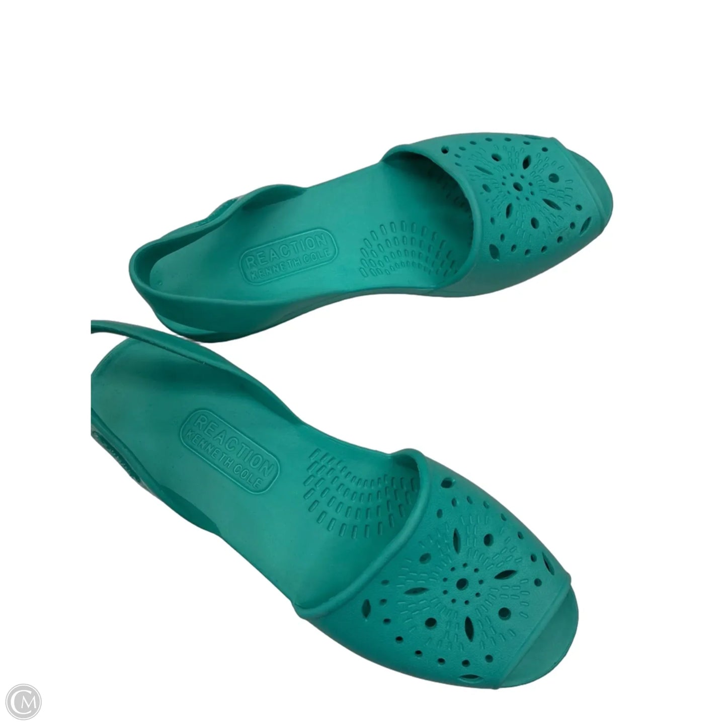 Sandals Heels Wedge By Kenneth Cole Reaction In Teal, Size: 9