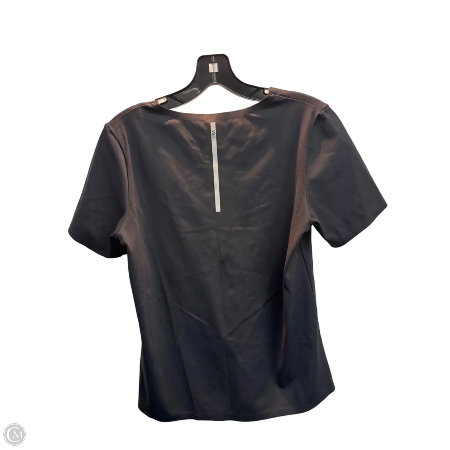 Athletic Top Short Sleeve By Victorias Secret In Black, Size: L