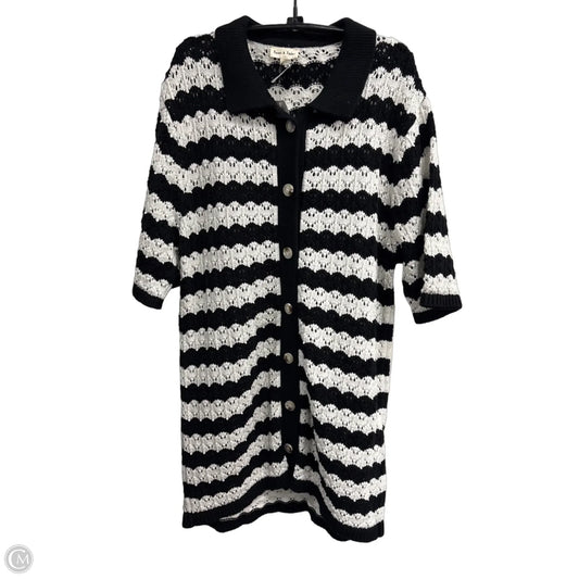 Tunic Short Sleeve By New York And Co In Striped Pattern, Size: M