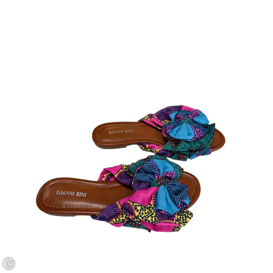 Sandals Flip Flops By Gianni Bini In Multi-colored, Size: 7