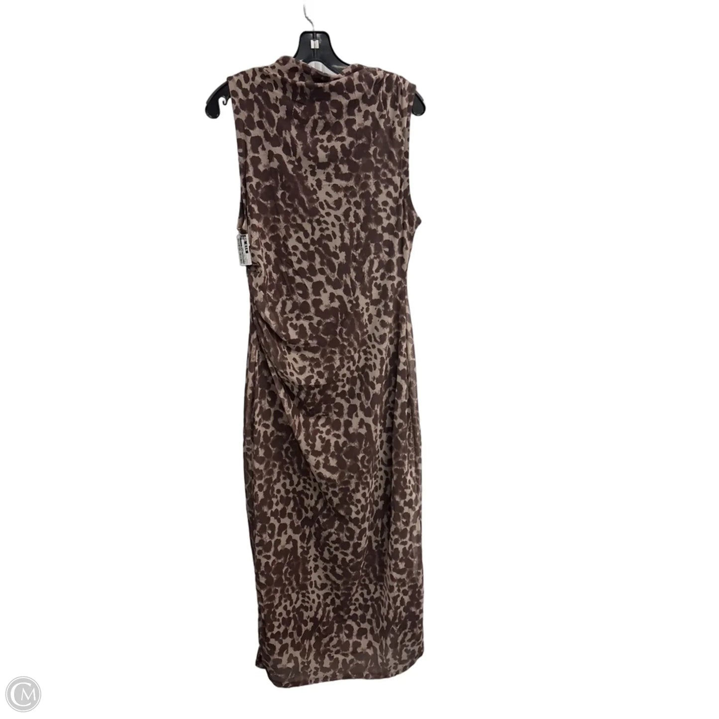 Dress Party Long By Clothes Mentor In Leopard Print, Size: L