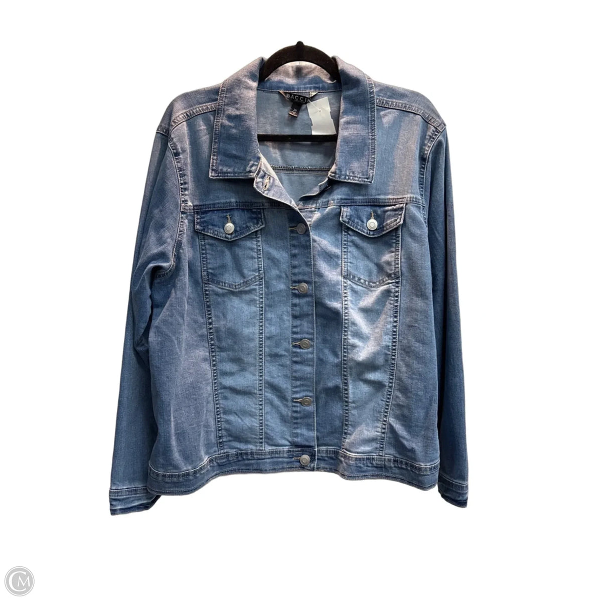 Jacket Denim By Baccini In Blue Denim, Size: 2x