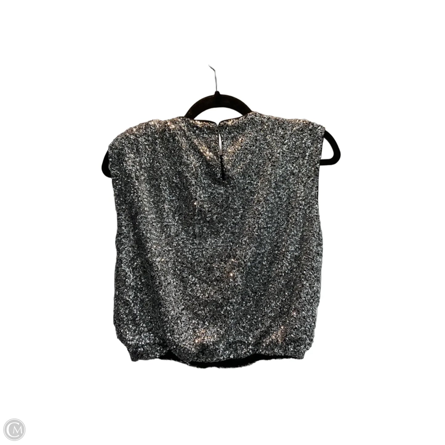 Top Sleeveless By Express In Silver, Size: Xs
