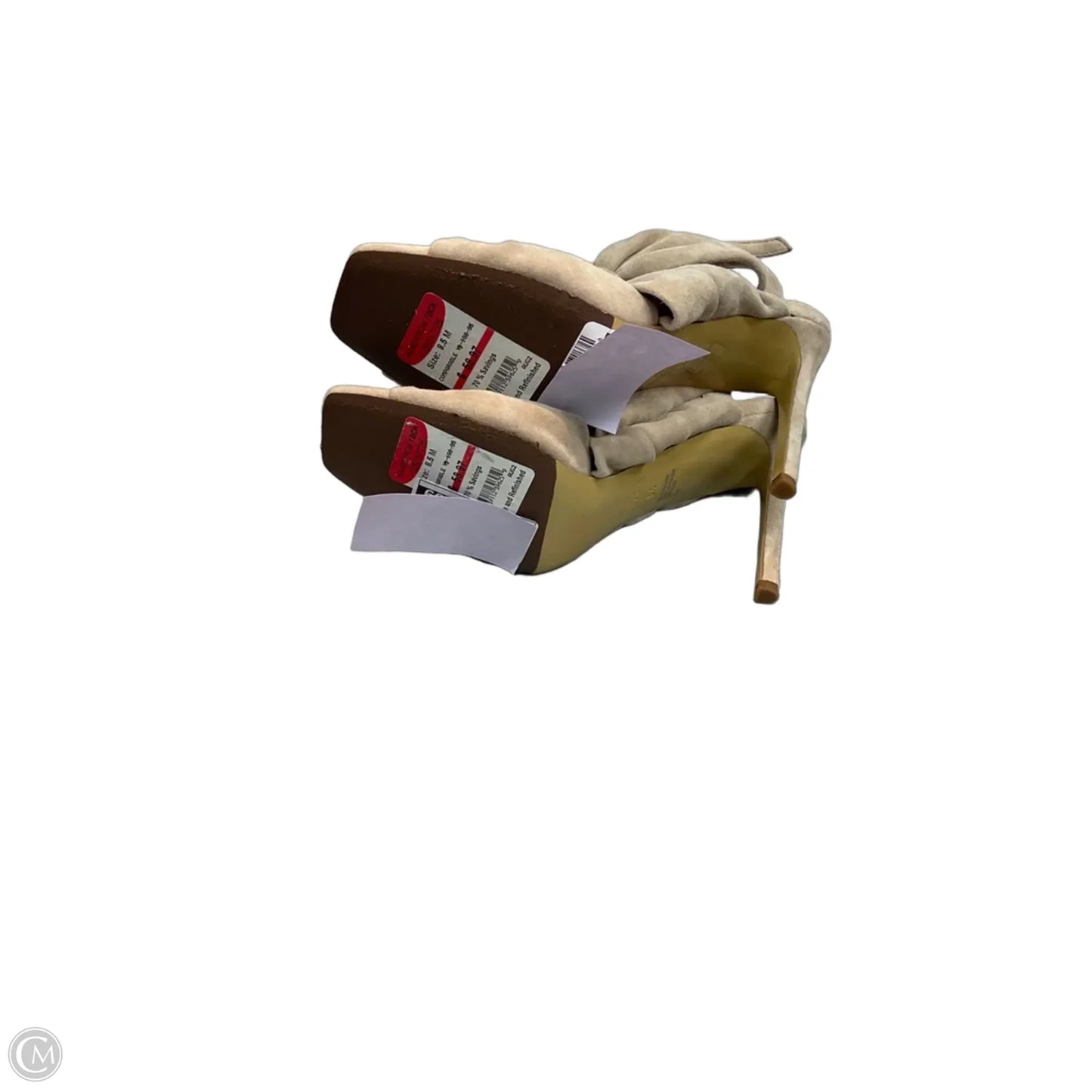 Sandals Heels Stiletto By Charles David In Taupe, Size: 8.5