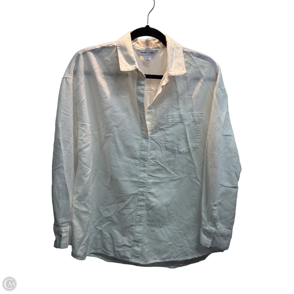 Top Long Sleeve By Old Navy In White, Size: S