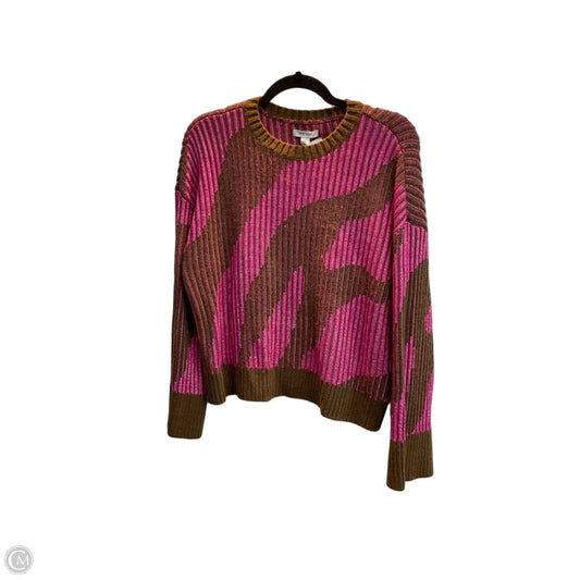 Sweater By Nine West In Brown & Pink, Size: Xl