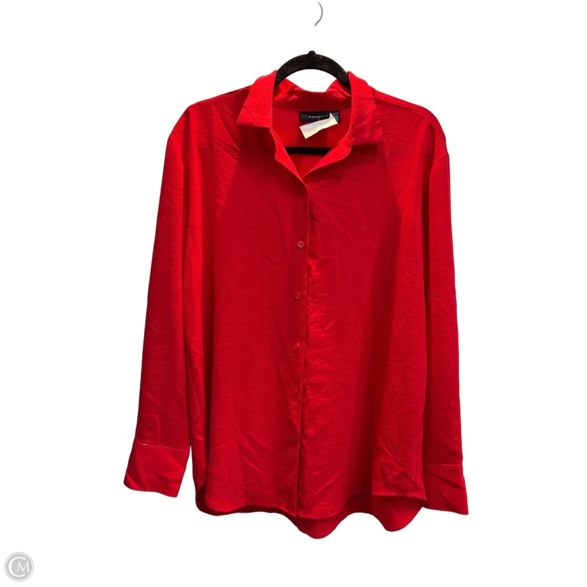 Blouse Long Sleeve By Rafaella In Red, Size: M