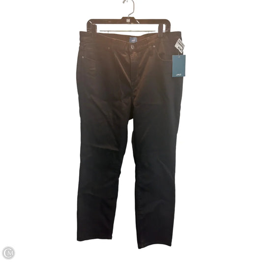 Jeans Straight By Jag In Black Denim, Size: 16