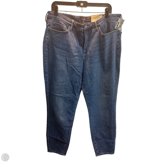 Jeans Straight By Not Your Daughters Jeans In Blue Denim, Size: 16