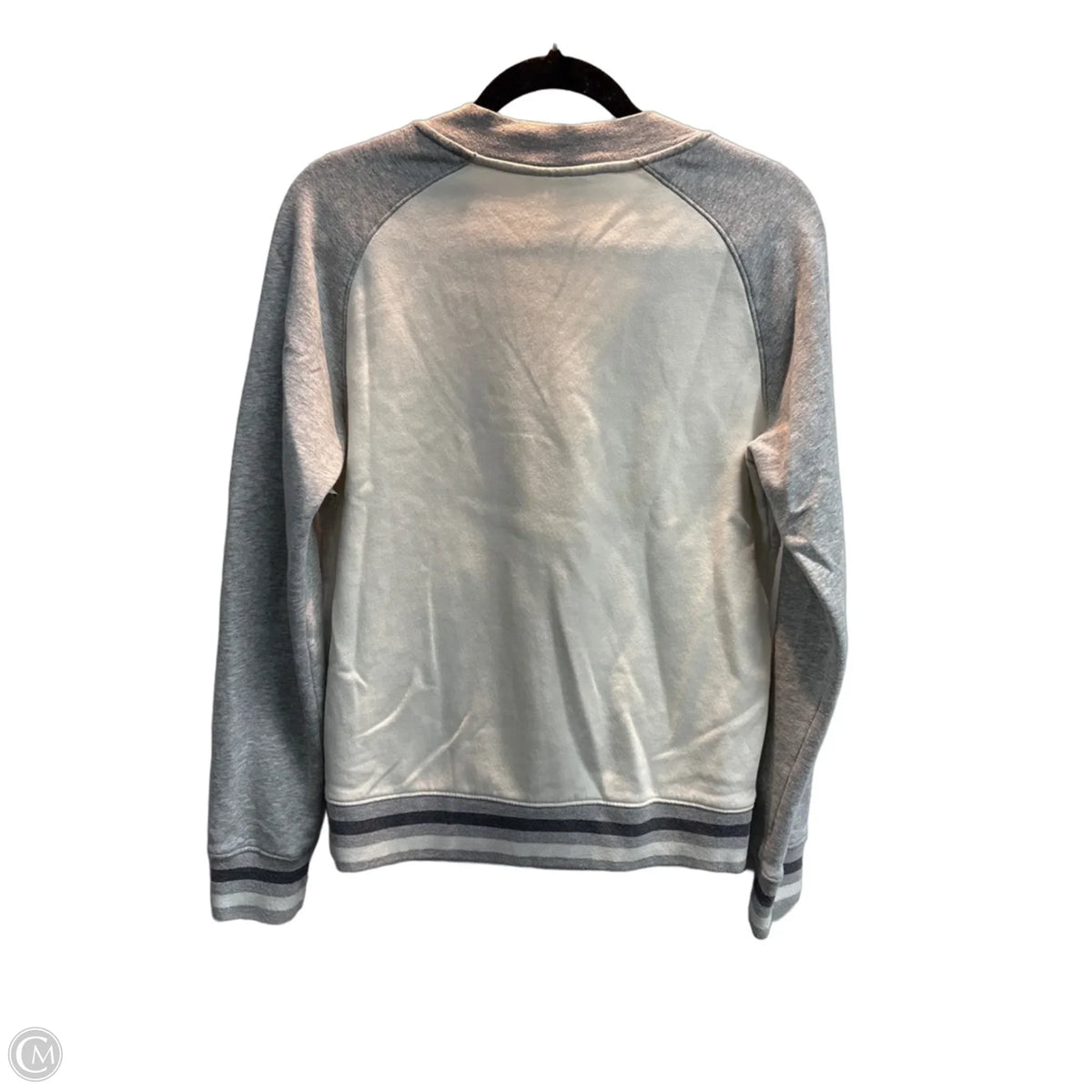 Athletic Jacket By Champion In Grey & White, Size: M
