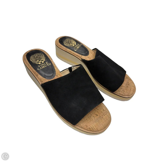 Sandals Heels Platform By Vince Camuto In Black, Size: 9