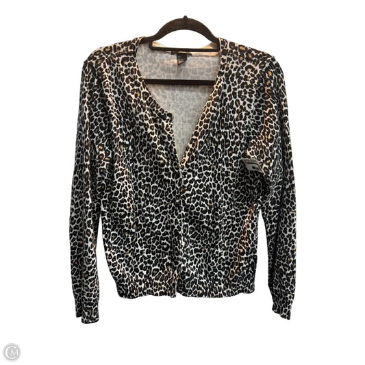 Cardigan By H&m In Leopard Print, Size: L