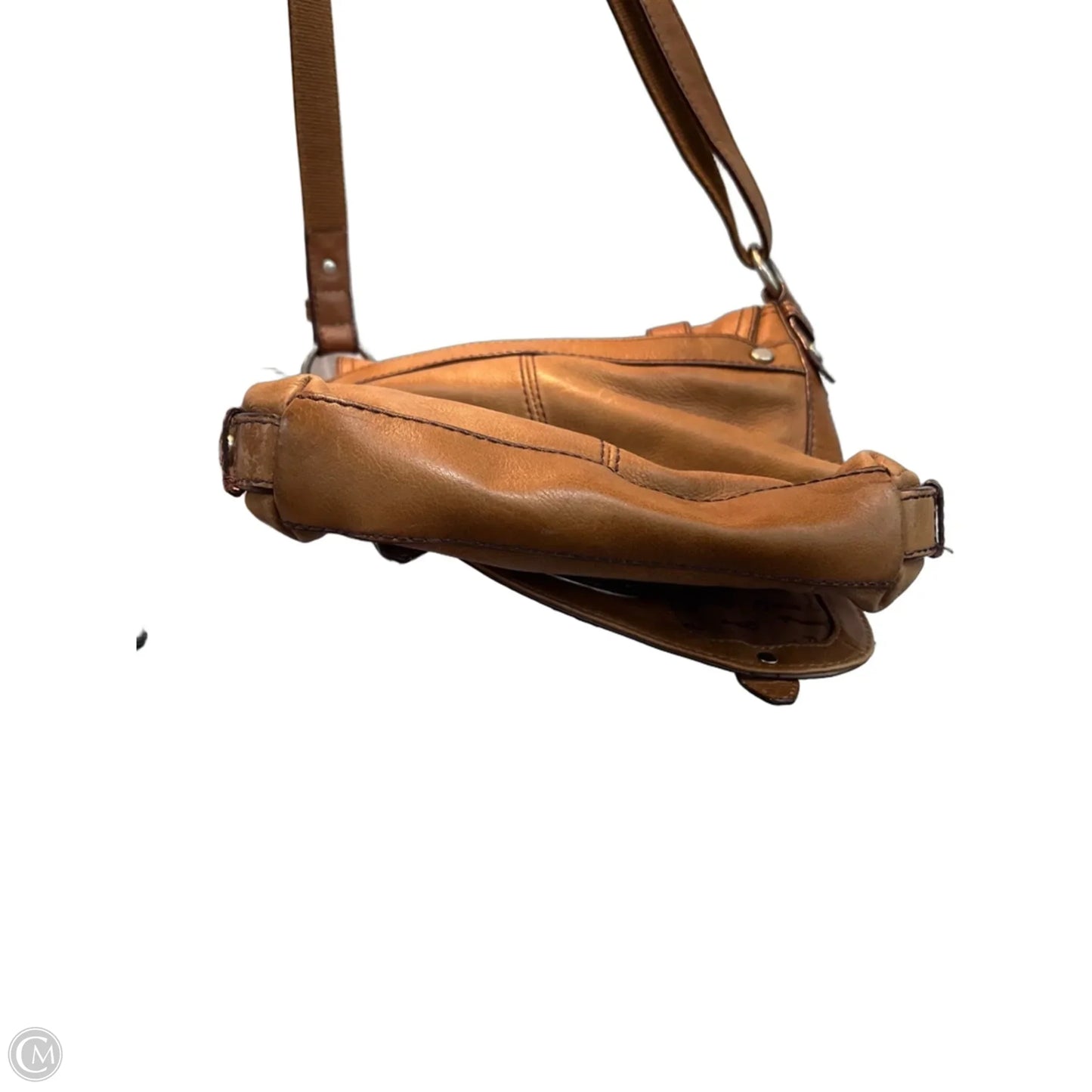 Crossbody Leather By Fossil, Size: Large