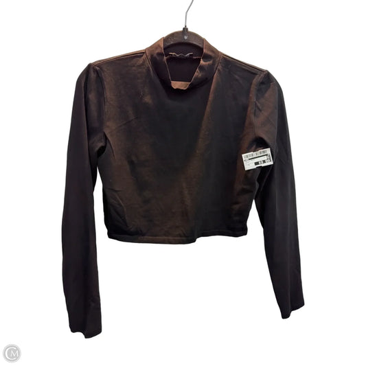 Top Long Sleeve Basic By Zara In Black, Size: M