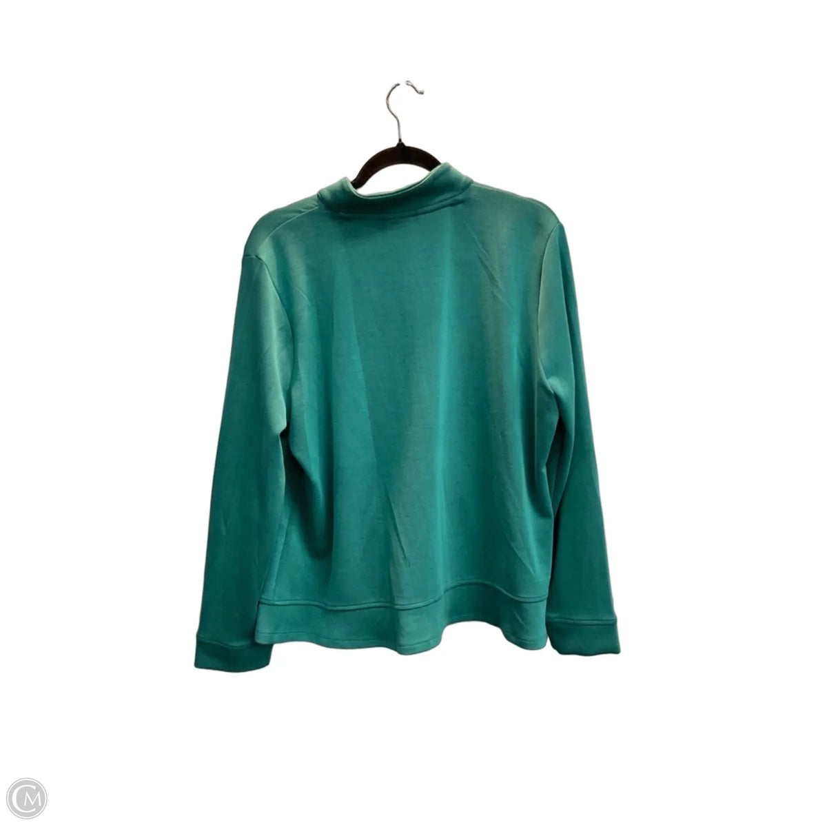 Jacket Fleece By Chicos In Teal, Size: L