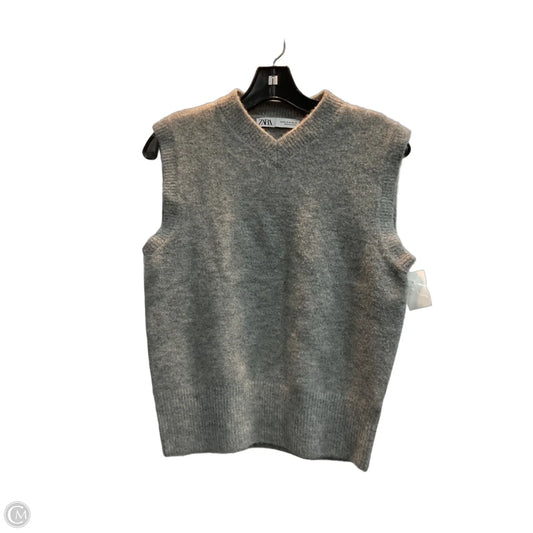 Vest Sweater By Zara In Grey, Size: M