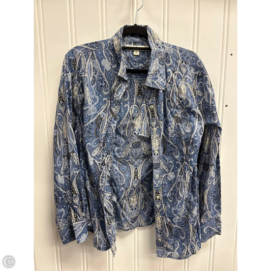 Blouse Long Sleeve By Tommy Bahama In Blue, Size: Xl