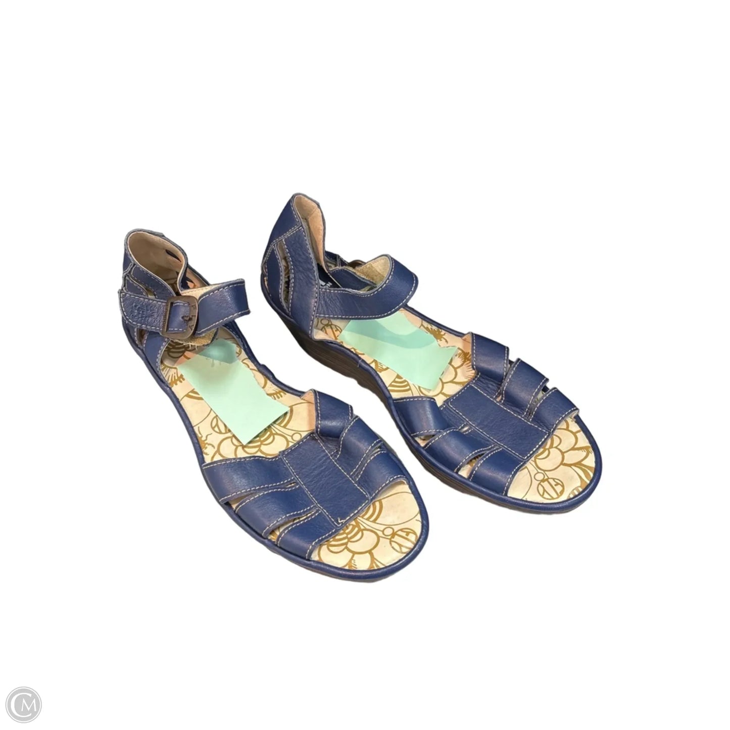 Shoes Heels Wedge By Fly London In Blue, Size: 10