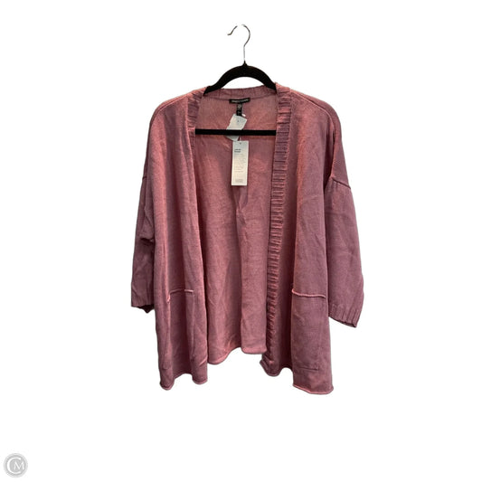 Cardigan By Eileen Fisher In Pink, Size: Xl