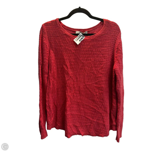 Sweater By Loft In Red, Size: Xl