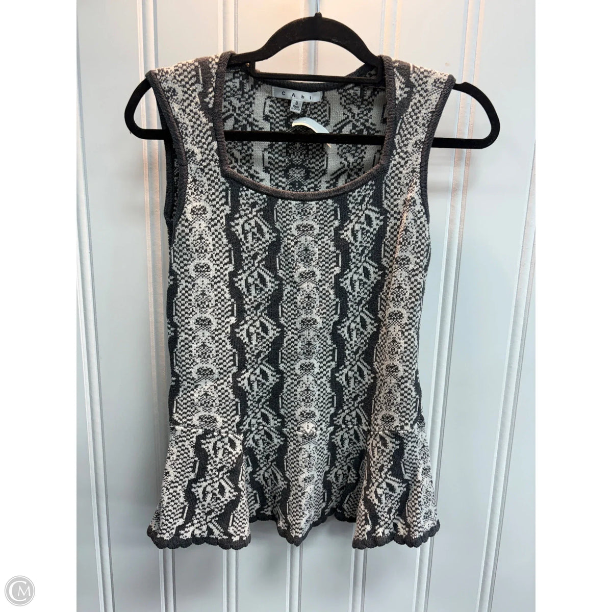 Top Sleeveless By Cabi In Grey, Size: S