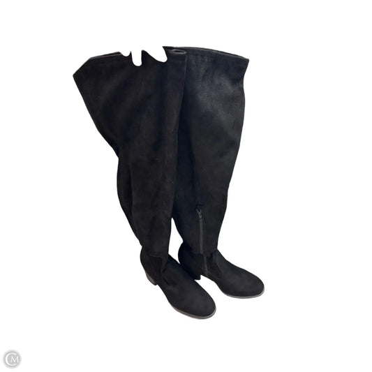 Boots Knee Heels By Natural Soul In Black, Size: 8