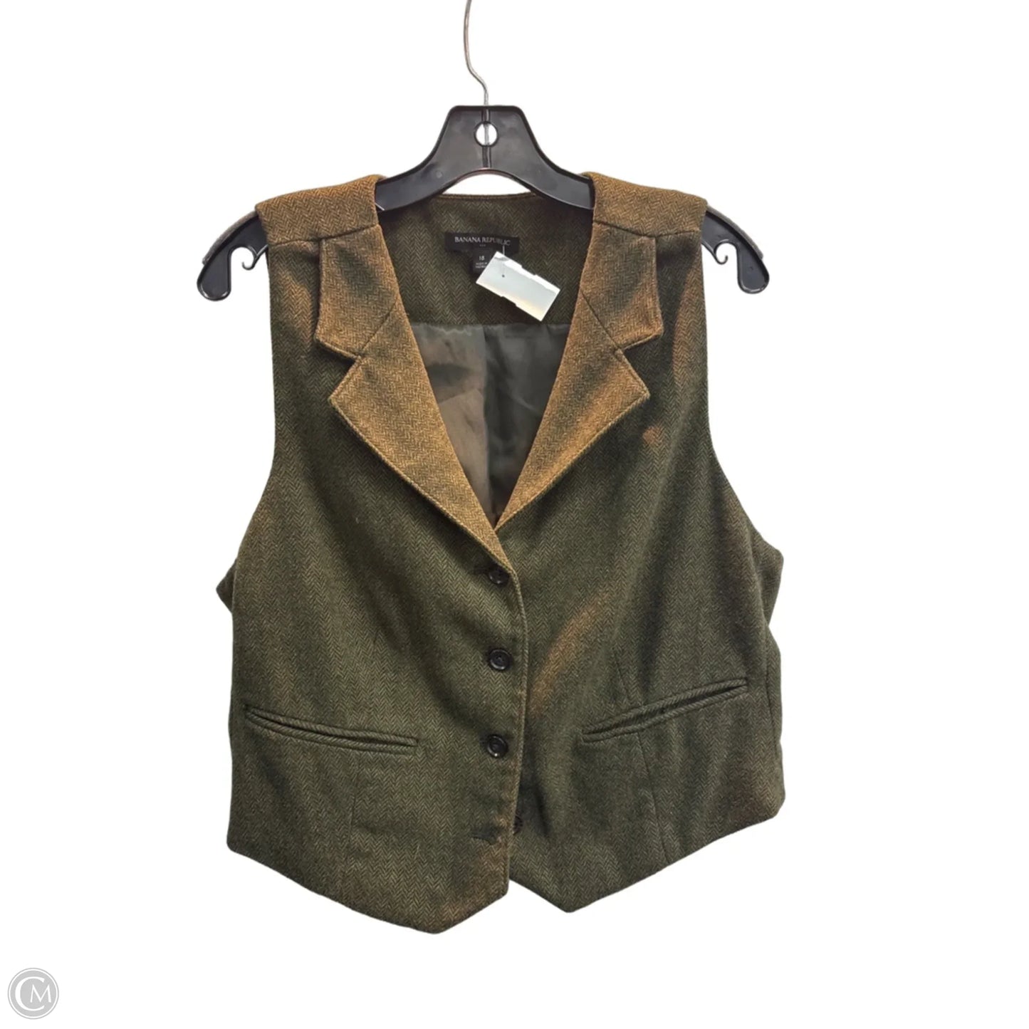 Vest Puffer & Quilted By Banana Republic In Green, Size: 1x