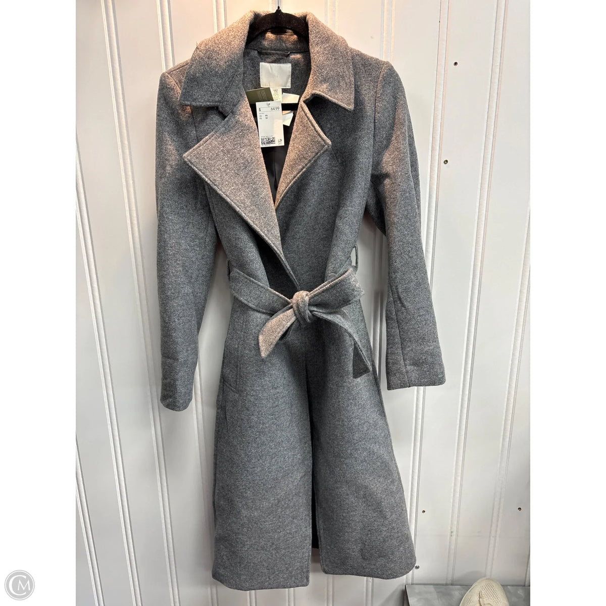 Coat Peacoat By H&m In Grey, Size: M