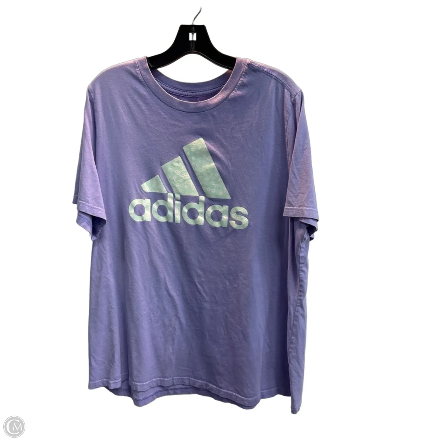 Top Short Sleeve Basic By Adidas In Purple, Size: 2x