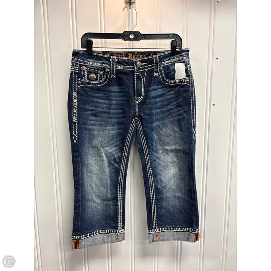 Capris By Rock Revival In Blue Denim, Size: 10