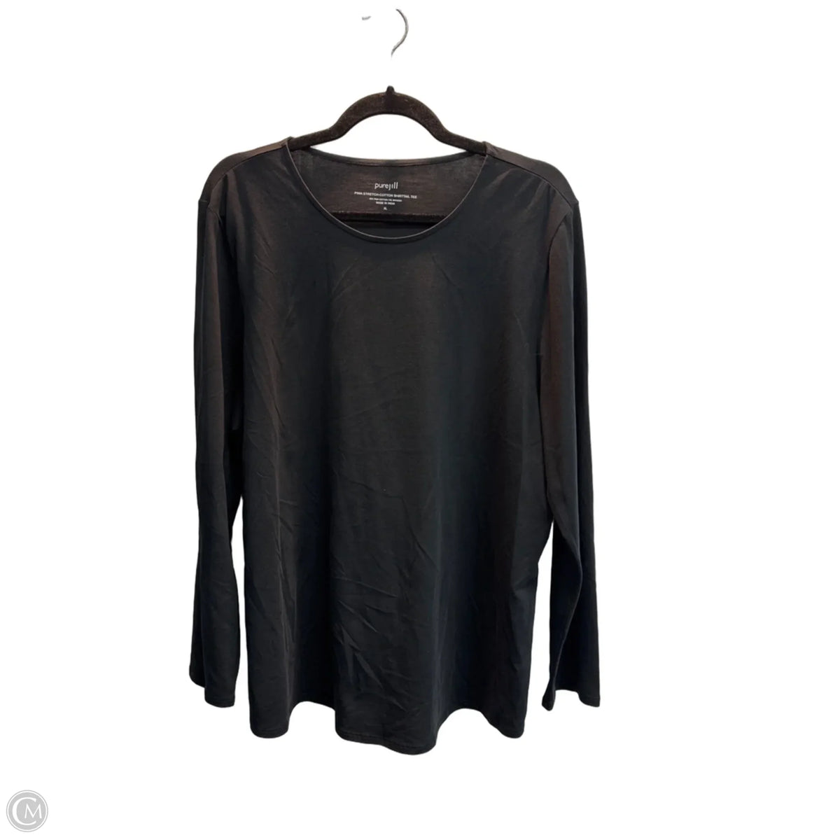 Top Long Sleeve Basic By Pure Jill In Black, Size: Xl