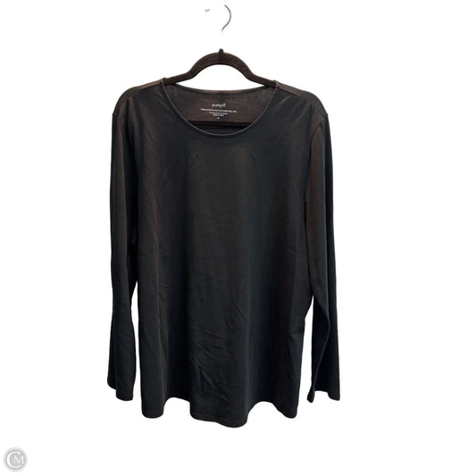 Top Long Sleeve Basic By Pure Jill In Black, Size: Xl