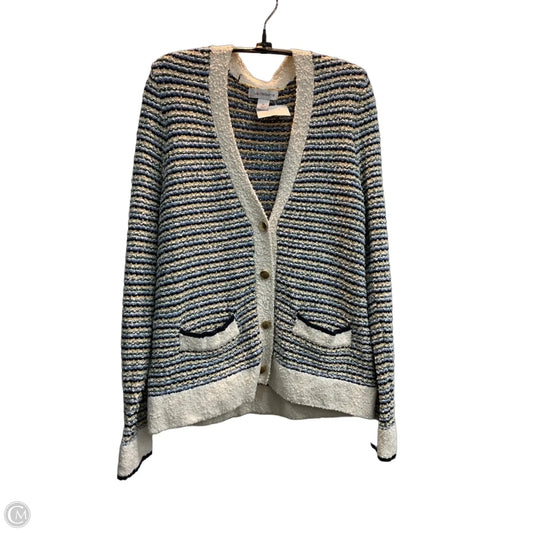 Sweater Cardigan By Liz Claiborne In Blue, Size: M