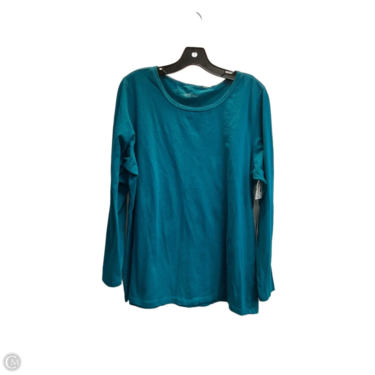 Top Long Sleeve Basic By Clothes Mentor In Teal, Size: 1x