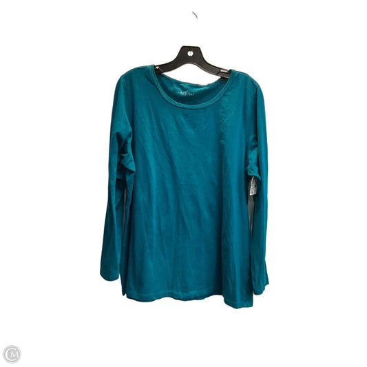 Top Long Sleeve Basic By Clothes Mentor In Teal, Size: 1x