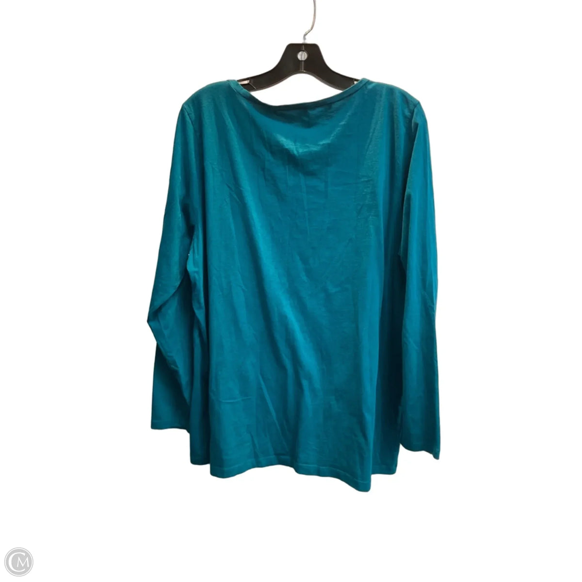 Top Long Sleeve Basic By Clothes Mentor In Teal, Size: 1x
