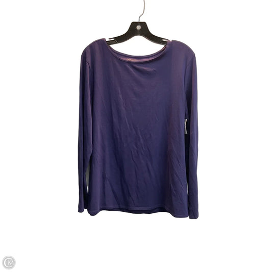 Top Long Sleeve Basic By Coldwater Creek In Purple, Size: Xl