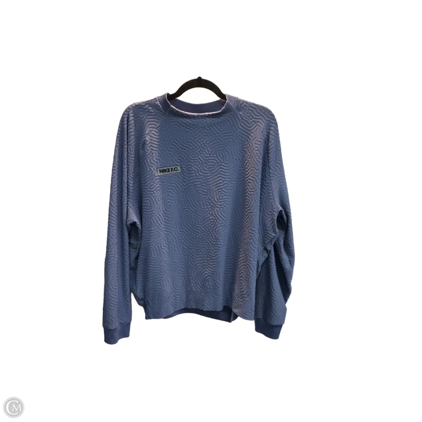 Athletic Sweatshirt Crewneck By Nike In Blue, Size: L
