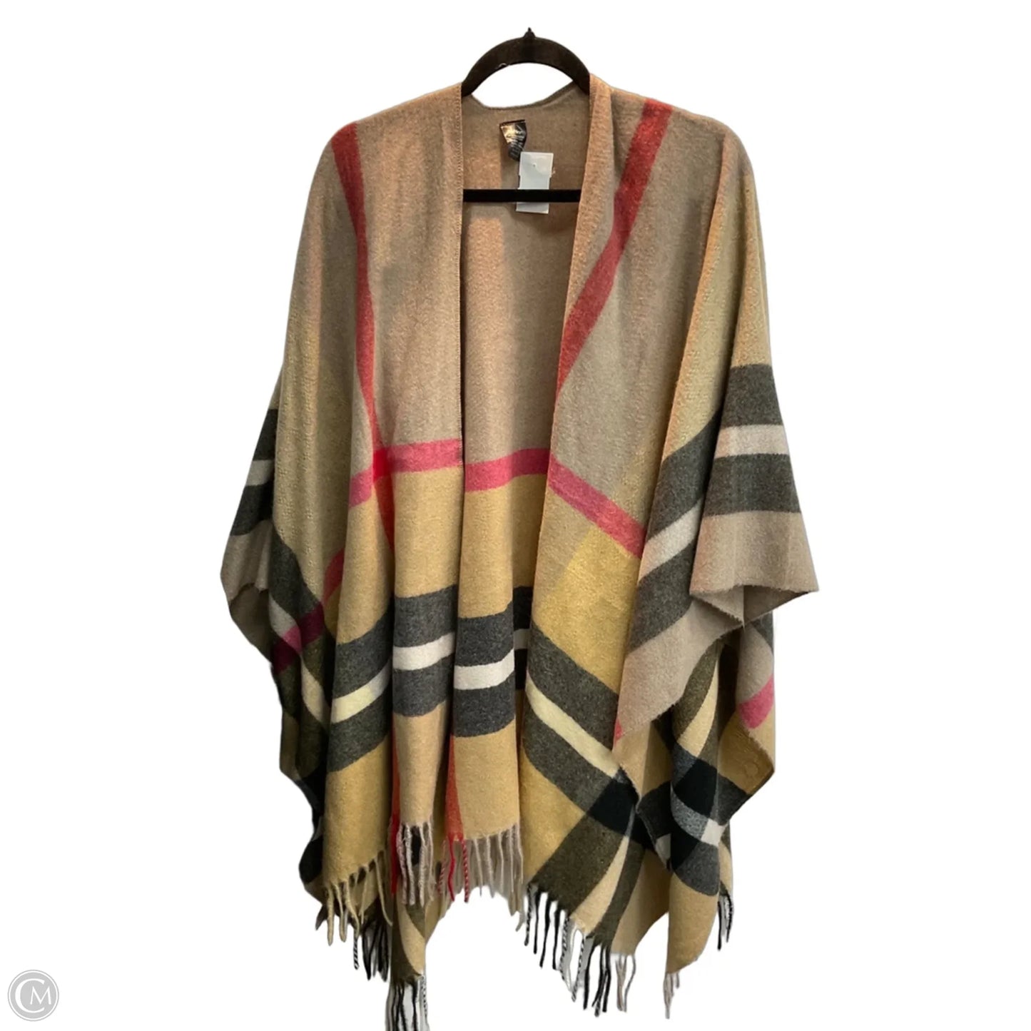 Shawl By Clothes Mentor In Plaid Pattern