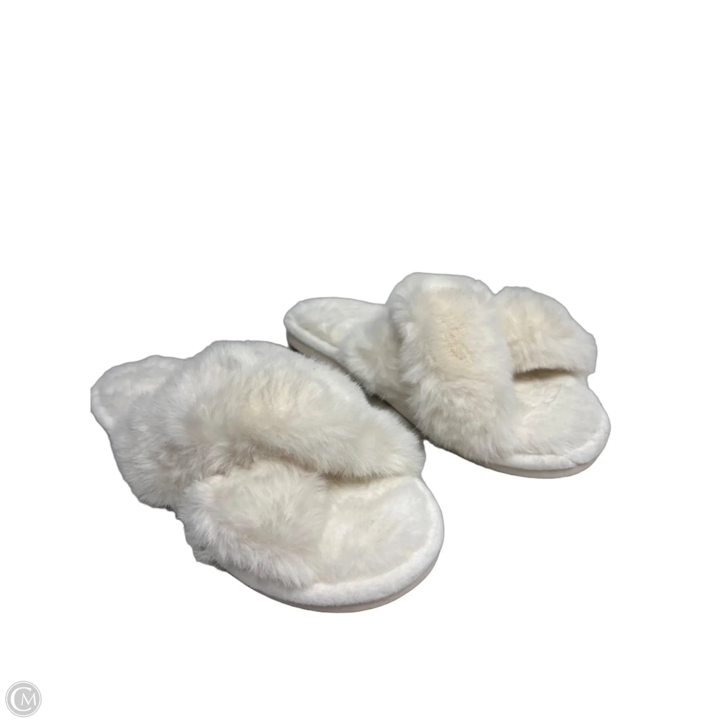 Slippers By Clothes Mentor In Cream, Size: 9.5