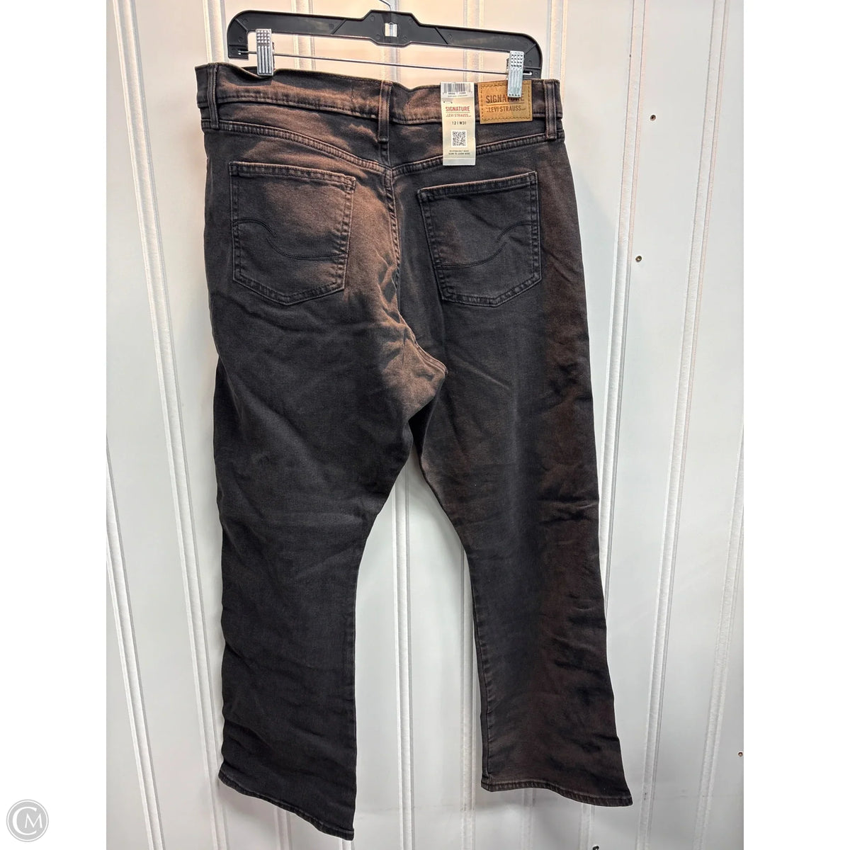 Jeans Boot Cut By Levis In Black Denim, Size: 12