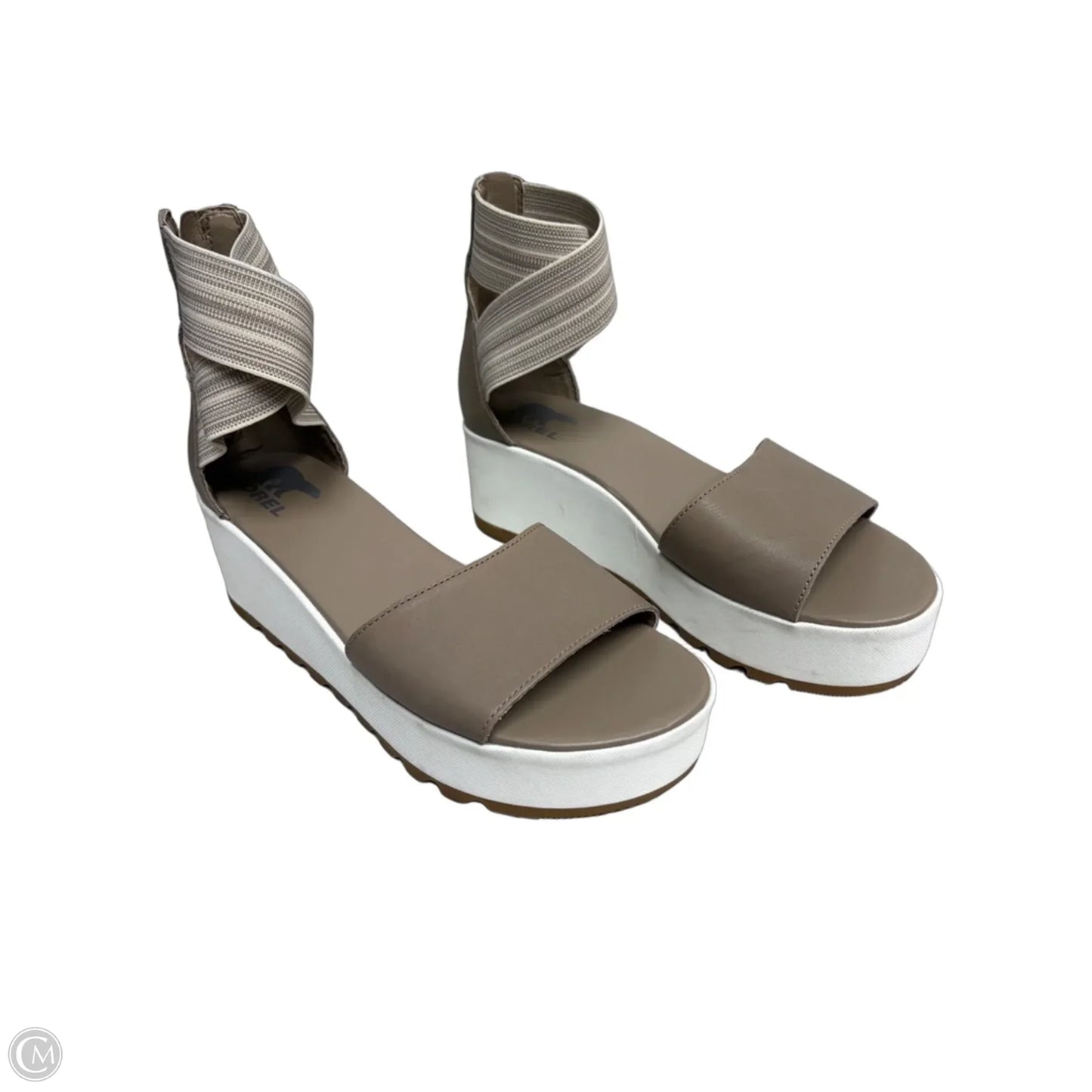 Sandals Heels Platform By Sorel In Tan, Size: 9.5