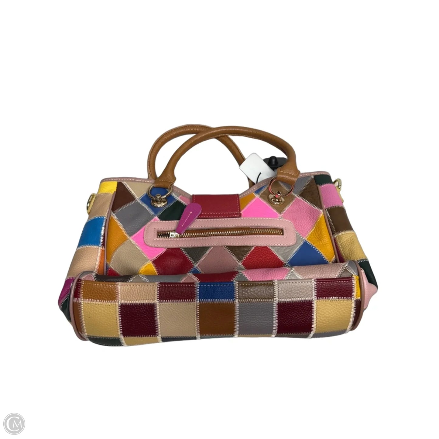 Handbag Leather By Cmc, Size: Medium
