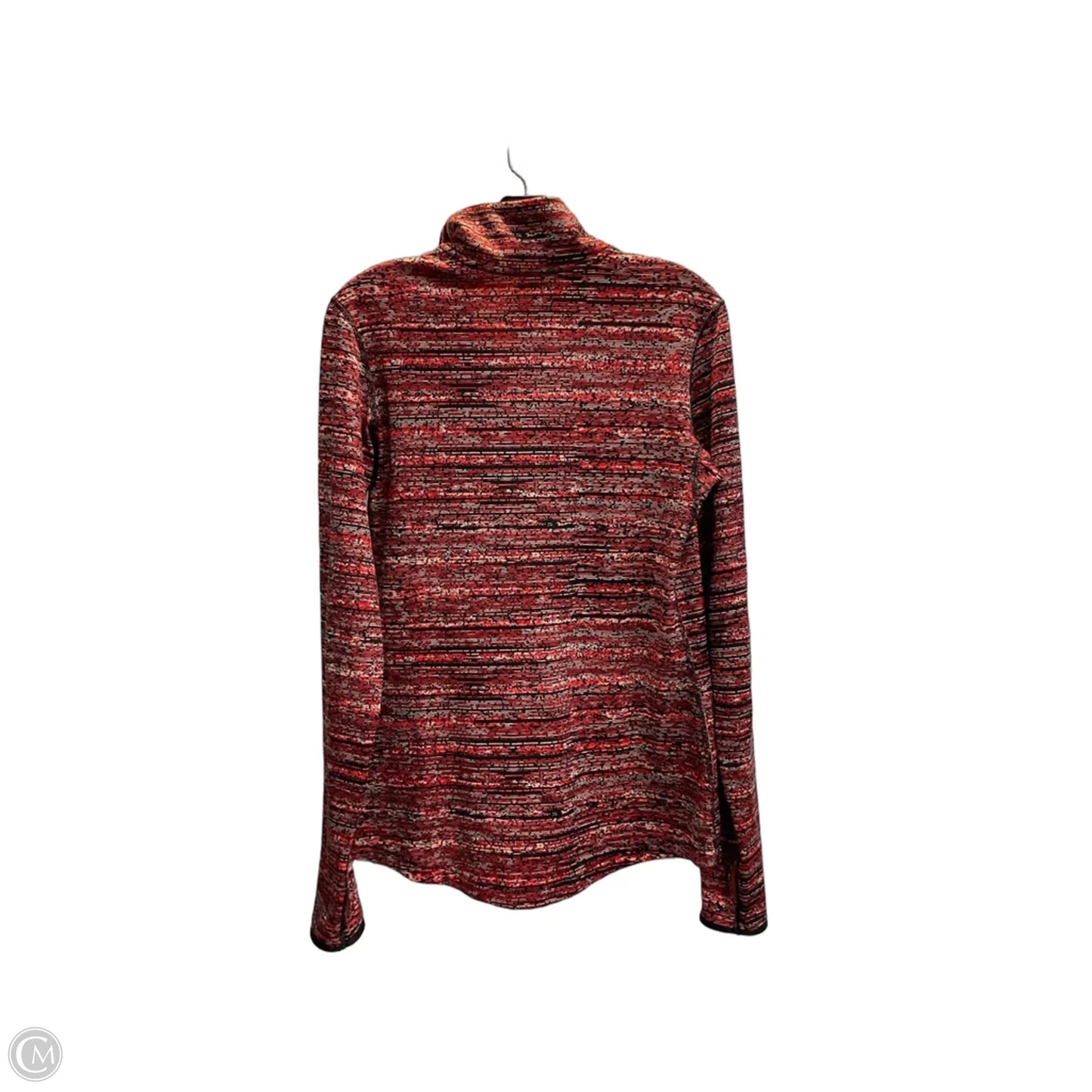 Athletic Top Long Sleeve Collar By Nike In Red, Size: L