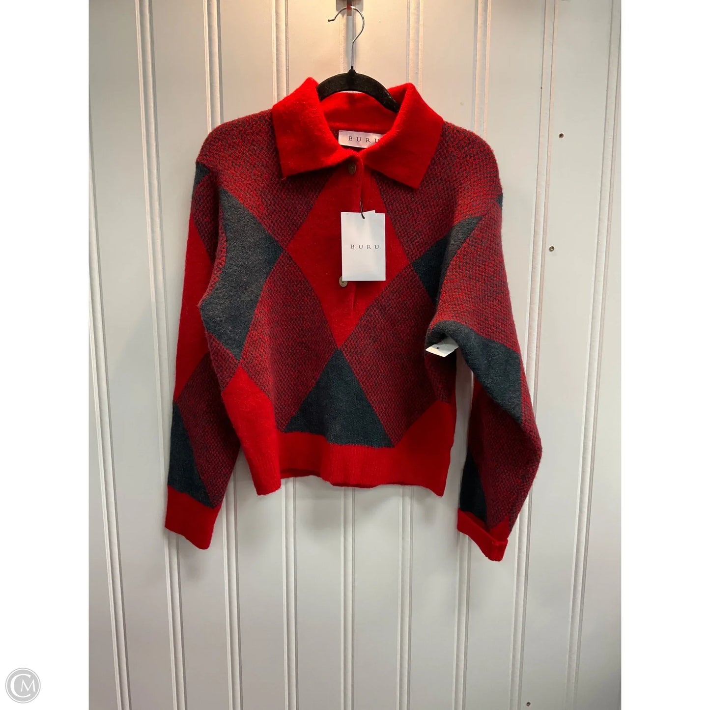 Sweater By Cma In Checkered Pattern, Size: S