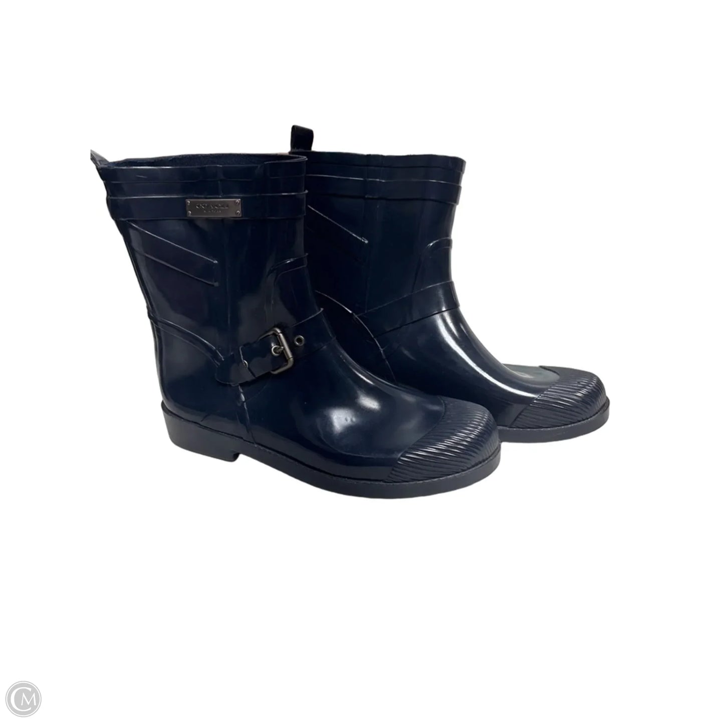 Boots Designer By Coach In Navy, Size: 9