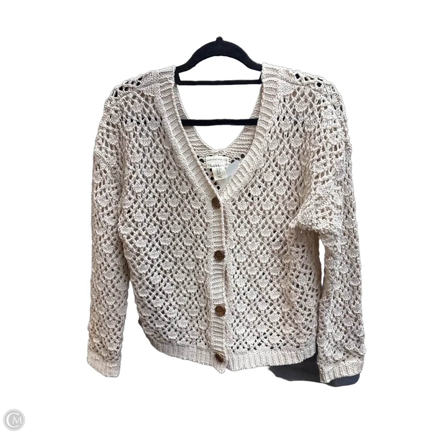 Cardigan By Nicole Miller In Tan, Size: M