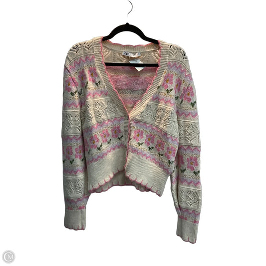 Sweater Cardigan By Zara In Multi-colored, Size: L