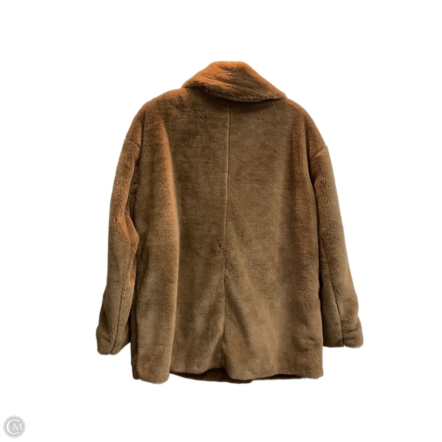 Jacket Faux Fur & Sherpa By H&m In Tan, Size: S